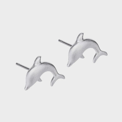 Little Taonga Silver Dolphin Studs