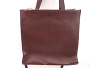 Second Nature Leather Simple Medium Tote Bag Dark Toffee ST68