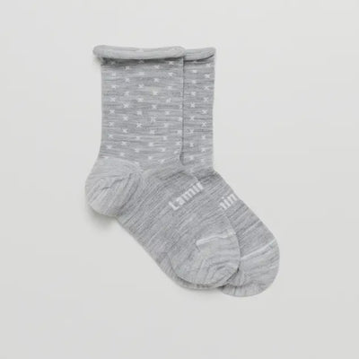 Lamington Merino Wool Roll Top Crew Socks | WOMAN | Powder