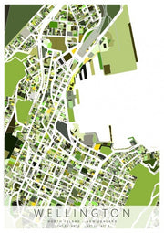 Image Vault Wellington Map MM890 Pre-Matted Mini Print